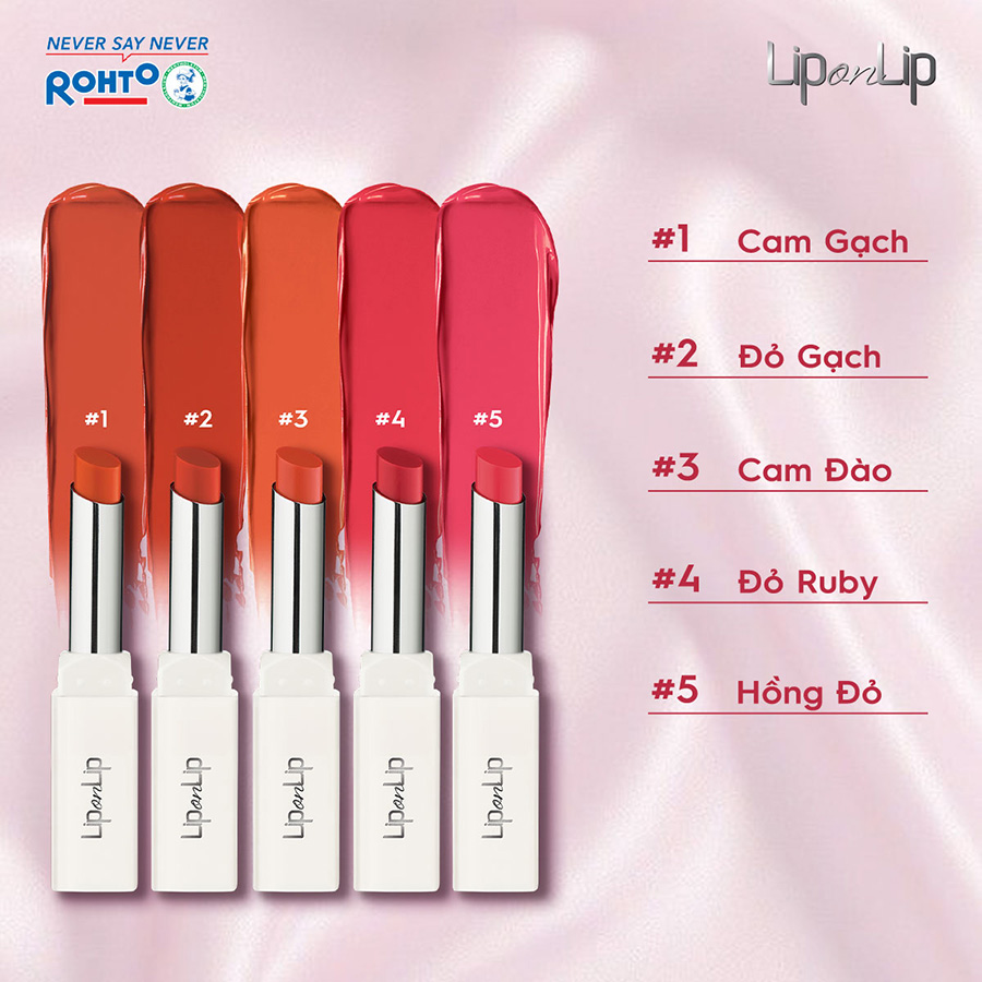 Son thỏi dưỡng môi trang điểm chất son satin Lip On Lip Glowy Satin