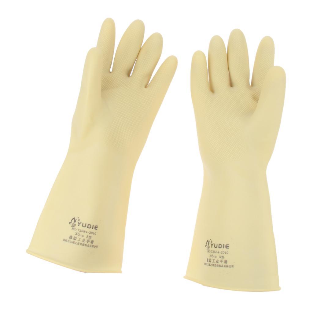 1 Pair Of Solvent Oil Resistant Nitrile Rubber Cleaning Work Gloves