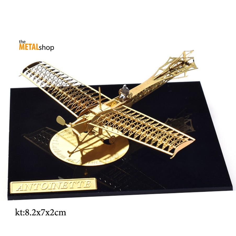 Mô hình lắp ghép 3d kim loại các mẫu máy bay cổ(gold)