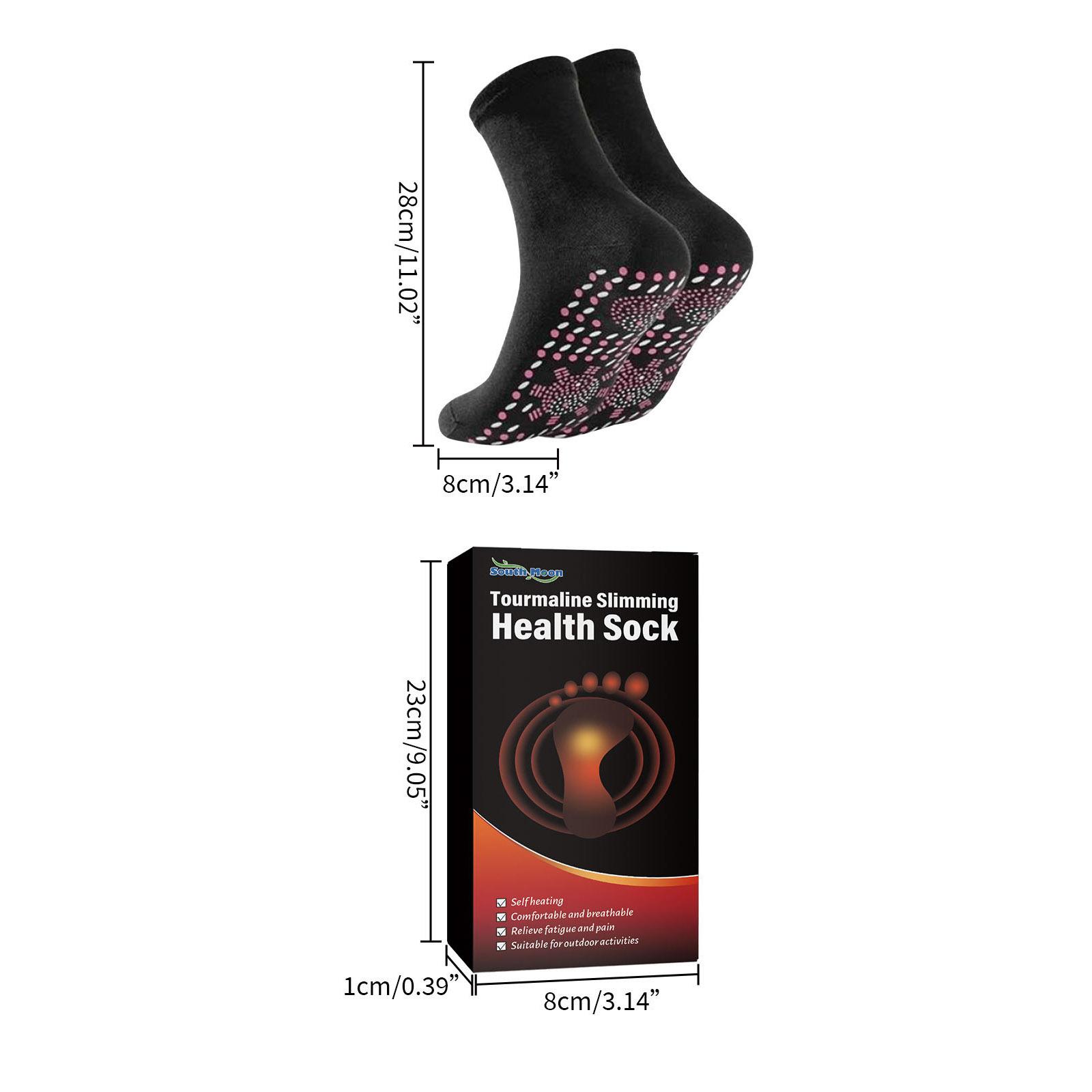 South Moon 1 pair of Self-heating Massage Socks Skin-friendly Breathable Foot Warmers for Men Women Outdoor Skiing Camping Hiking