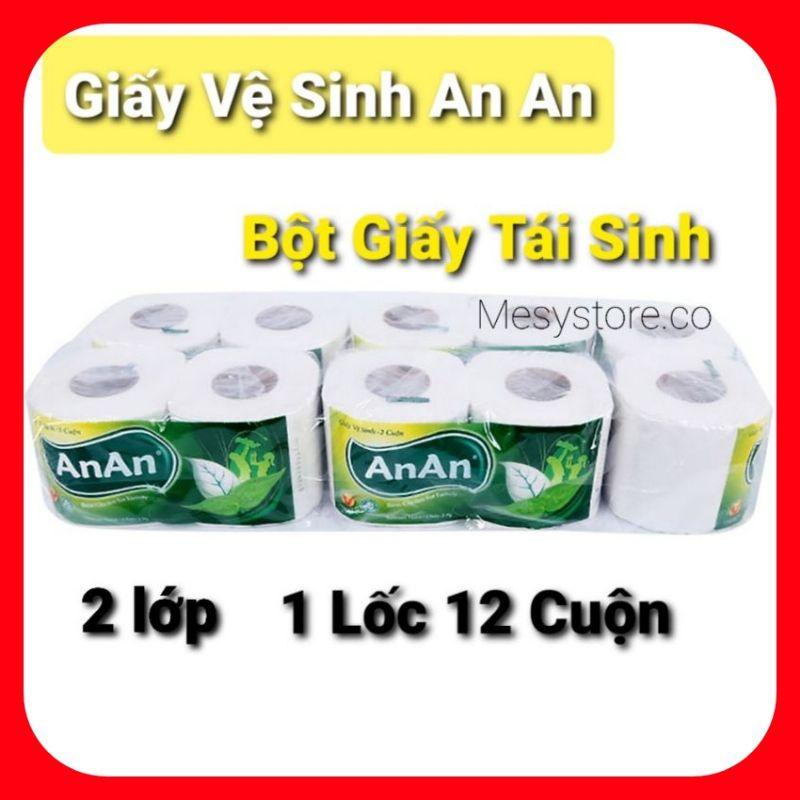 Giấy Vệ Sịnh An An Bathroom Tissue 1Lốc 10 Cuôn x2 lớp
