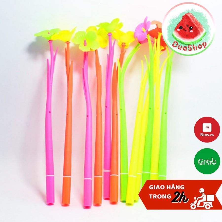 Bút mực nước hình bông hoa - Bút dễ thương nét mực đều đậm Duashop
