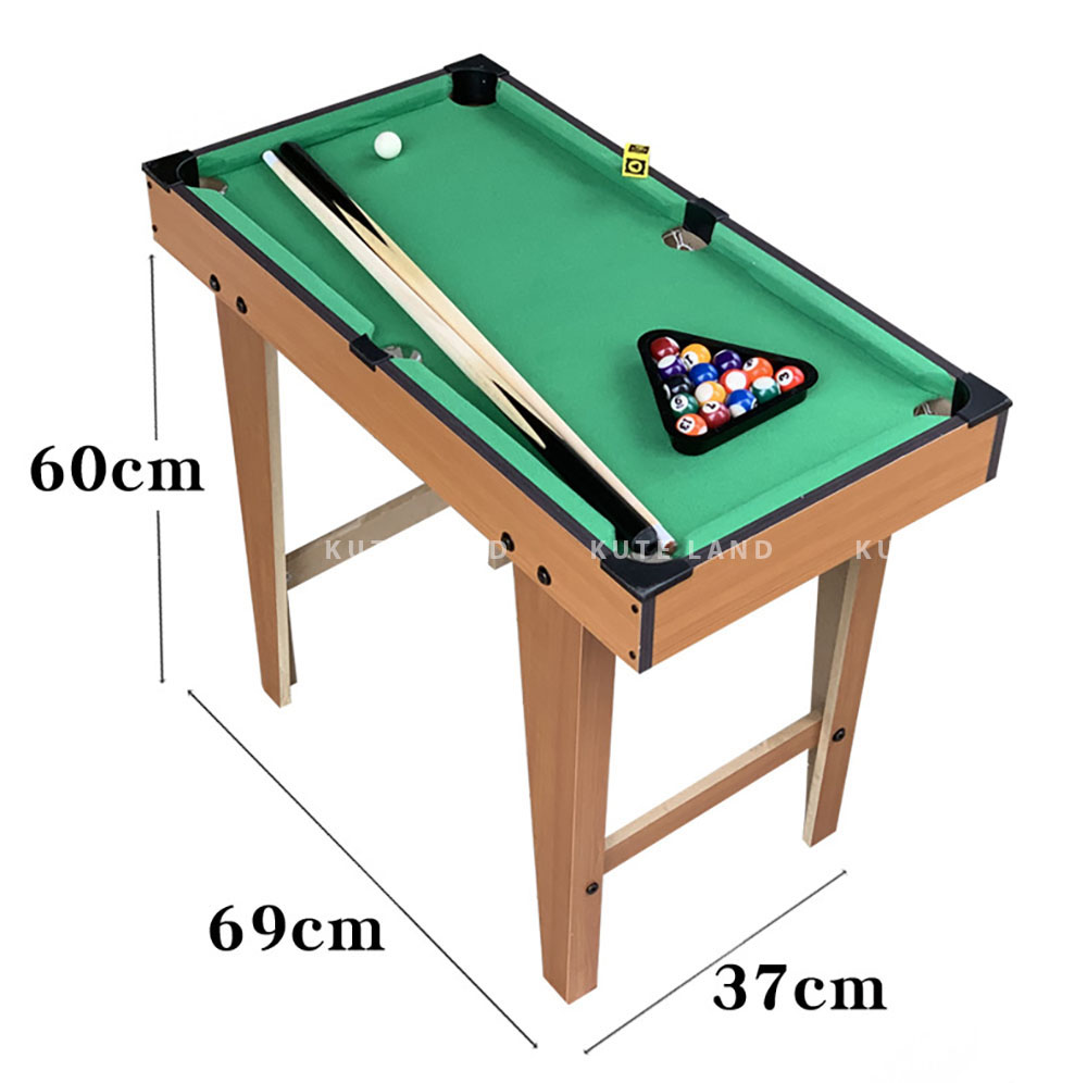 Bàn bida cỡ lớn chân dài 69x37x60 cm bằng gỗ thảm vải nỉ bia dành cho trẻ em và người lớn giải trí thư giãn