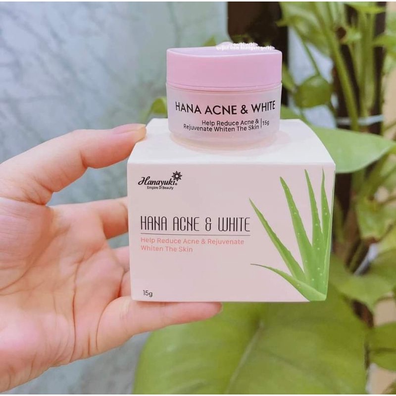 Kem Giảm Mụn Dưỡng Trắng Da Hanayuki Acnes & White 15G