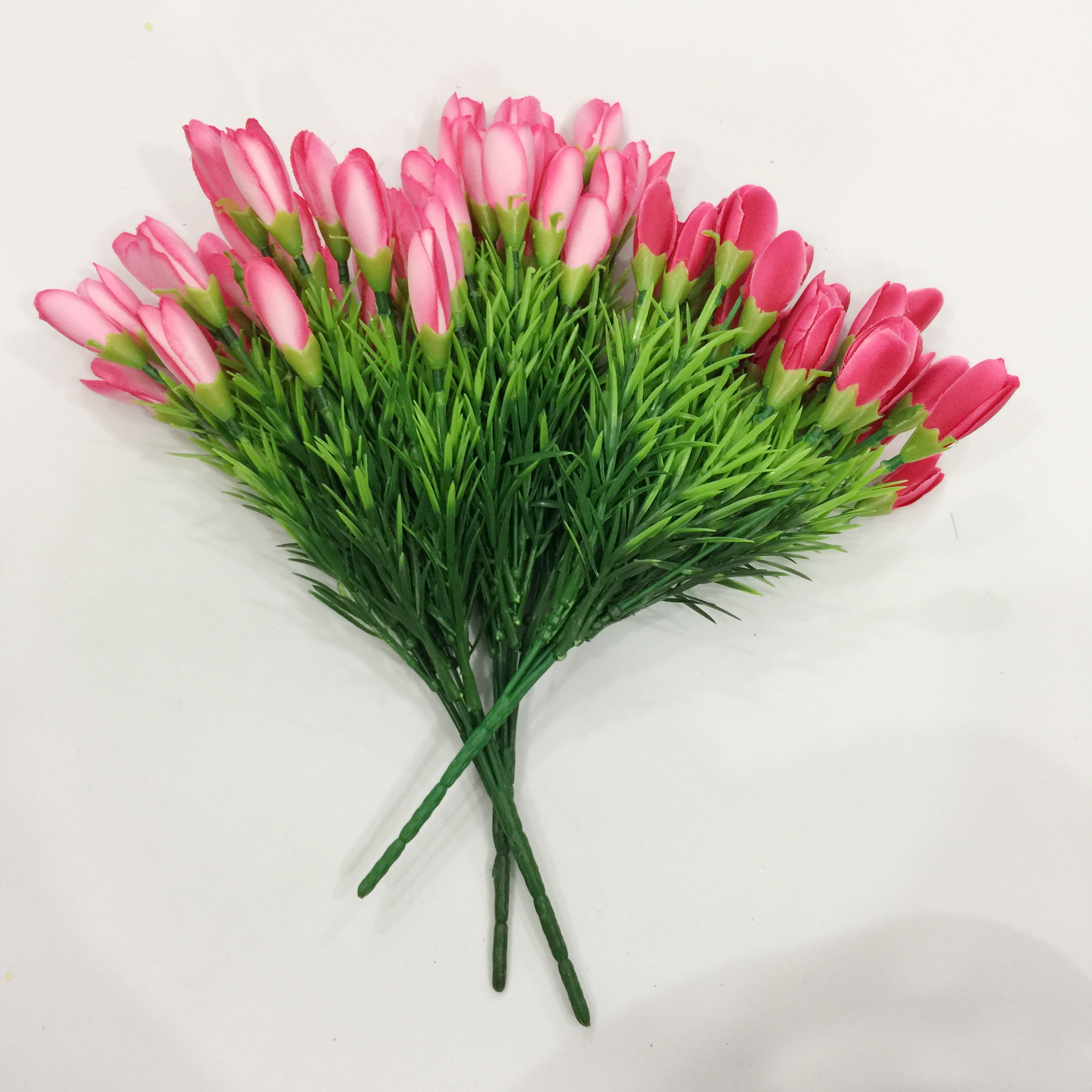 Bụi hoa tulip nhí màu hồng - hoa giả cao cấp