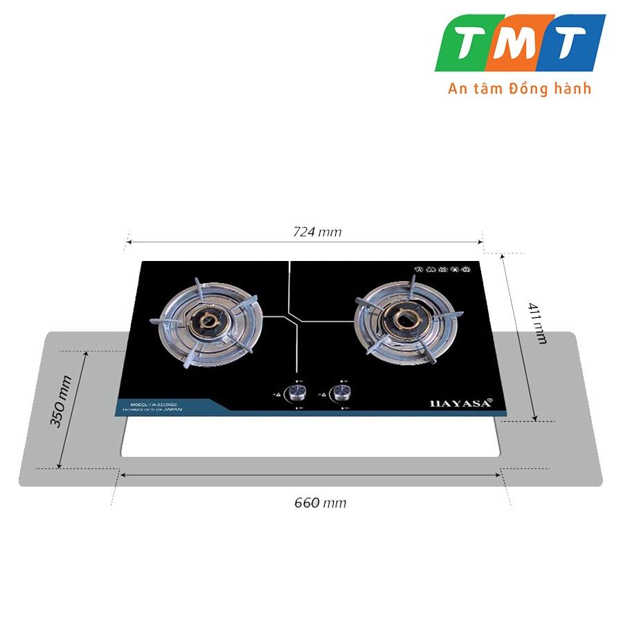 [HÀNG CHÍNH HÃNG] Bếp gas âm kính cao cấp Hayasa HA-3333KGCL