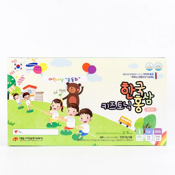 Nước hồng sâm trẻ em Hàn Quốc cho bé từ 2-5 tuổi - Hồng sâm baby Daedong Korea Ginseng (Hộp 20ml x 30 gói)