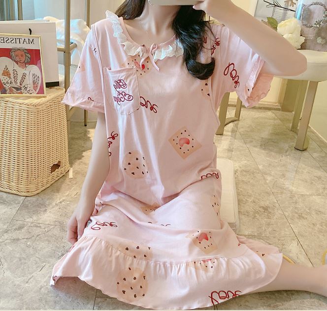 Váy, Đầm Bầu Và Sau Sinh Azuno AZ8856 Chất Liệu Cotton Có Khé Mở Cho Con Bú Mặc Nhà Mùa Hè