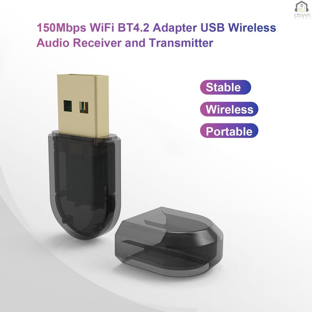 Thiết bị thu phát tín hiệu âm thanh WiFi BT 4.2 06G 150Mbps RTL8723 cho PC USB 2.0 WiFi Dongle 2.4Ghz USB/Laptop