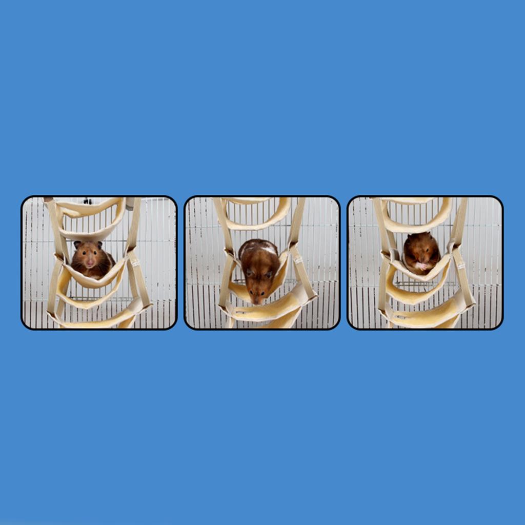 Hamster Hammock Winter Warm Nest For Hamster Rat Mice Rat Squirrels Beige Yellow