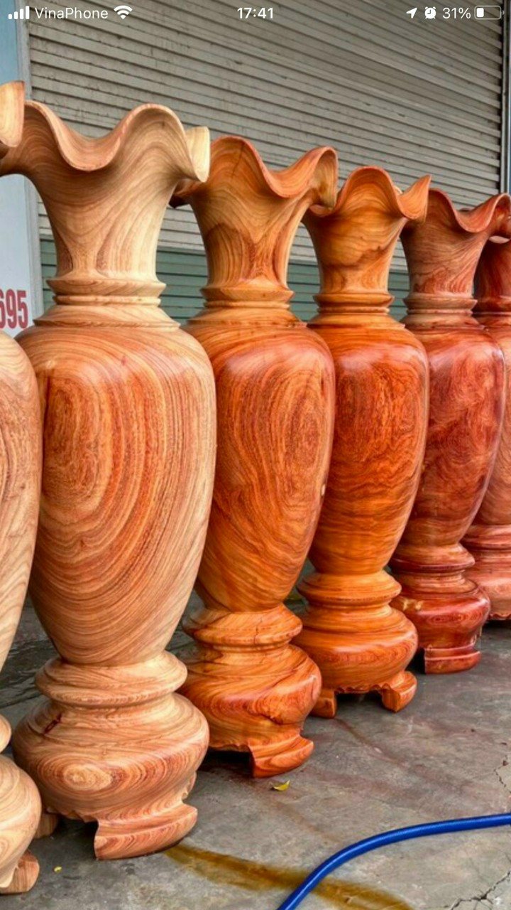 Cặp lục bình phong thủy-cặp lục bình gỗ hương đá nguyên khối cao 1M2-1M4 -1M6-1M8