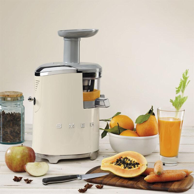 Máy Ép Chậm Smeg, Máy Ép Trái Cây Chậm Công Suất 150W, 2 Lưới Lọc, Nhập Đức, Slow Juicer Smeg Nhiều Màu, BH 12 Tháng