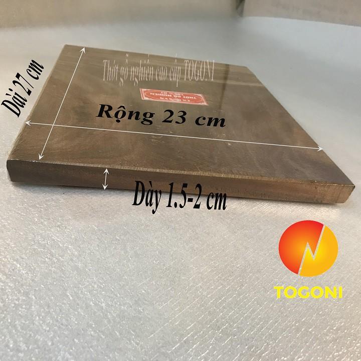 Combo 2 thớt gỗ nghiến cao cấp TOGONI hình chữ nhật 23*27*2cm- THỚT THÁI