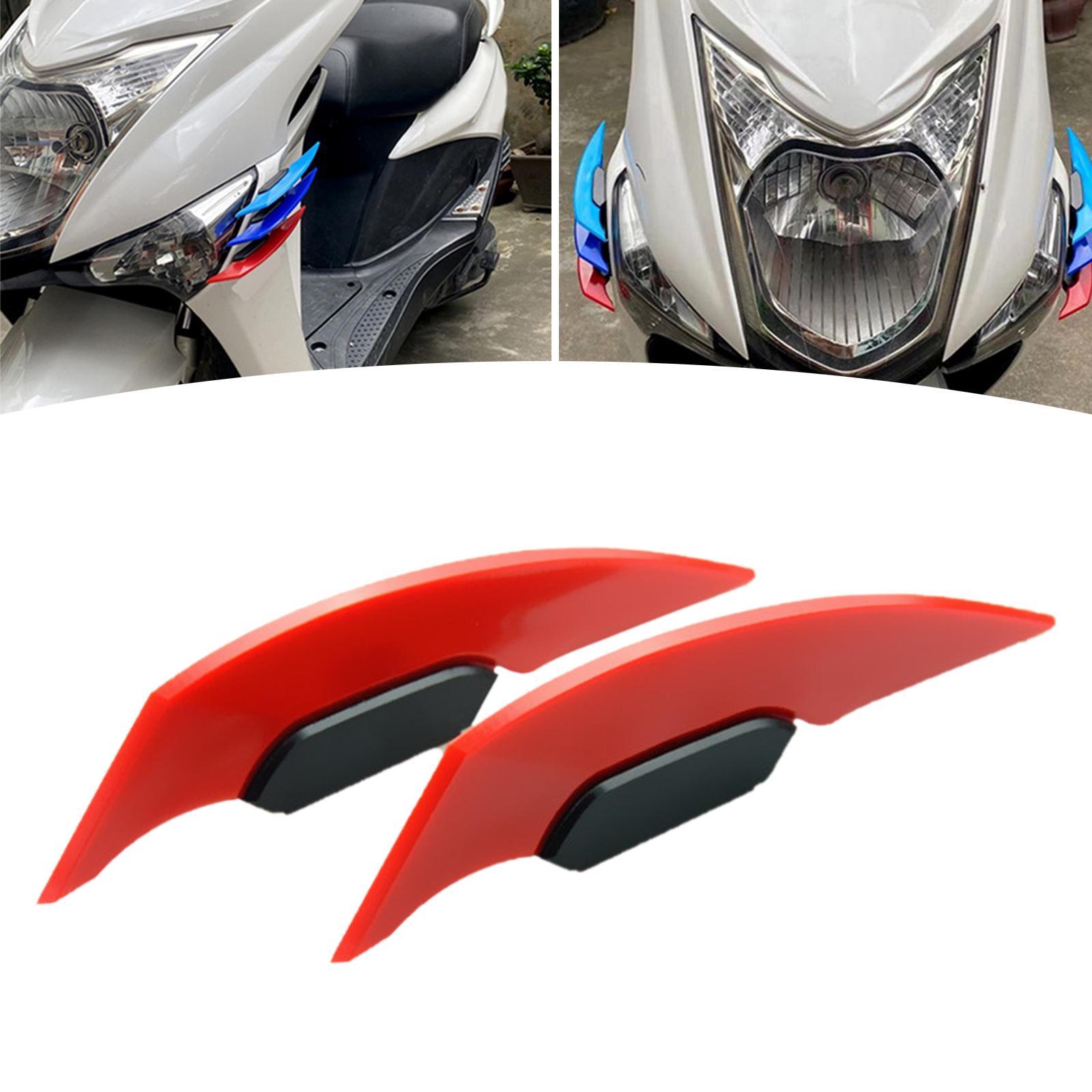 Motorcycle Winglet Aerodynamic Spoiler  for Electric Motorcycles Red