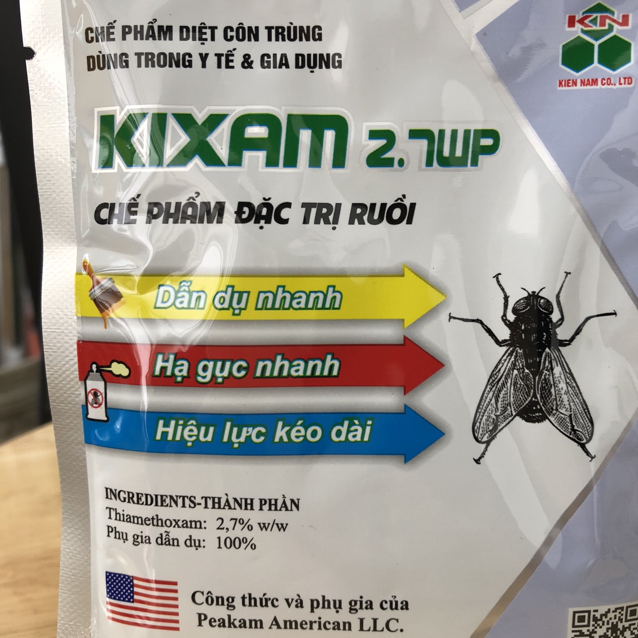 Combo 02 gói diệt ruồi KIXAM 2.7WP 20gr dành cho khu dân cư , trại gà, nhà hàng và các quán ăn