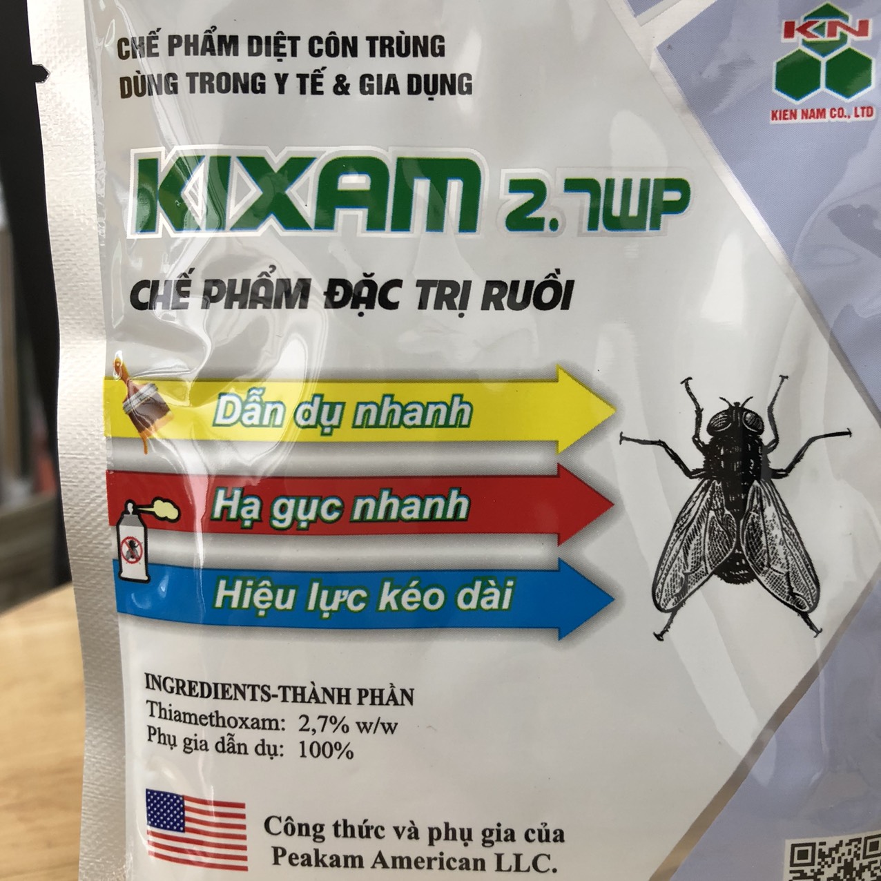 Combo 02 gói diệt ruồi KIXAM 2.7WP 20gr  dành cho khu dân cư , trại gà, nhà hàng và các quán ăn