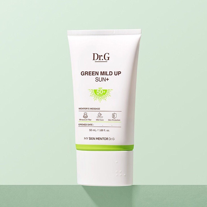 Kem chống nắng vật lý Dr.G Green Mild Up Sun+ SPF50+ PA++++ 50ml Tặng 1 Mặt Nạ Sexylook