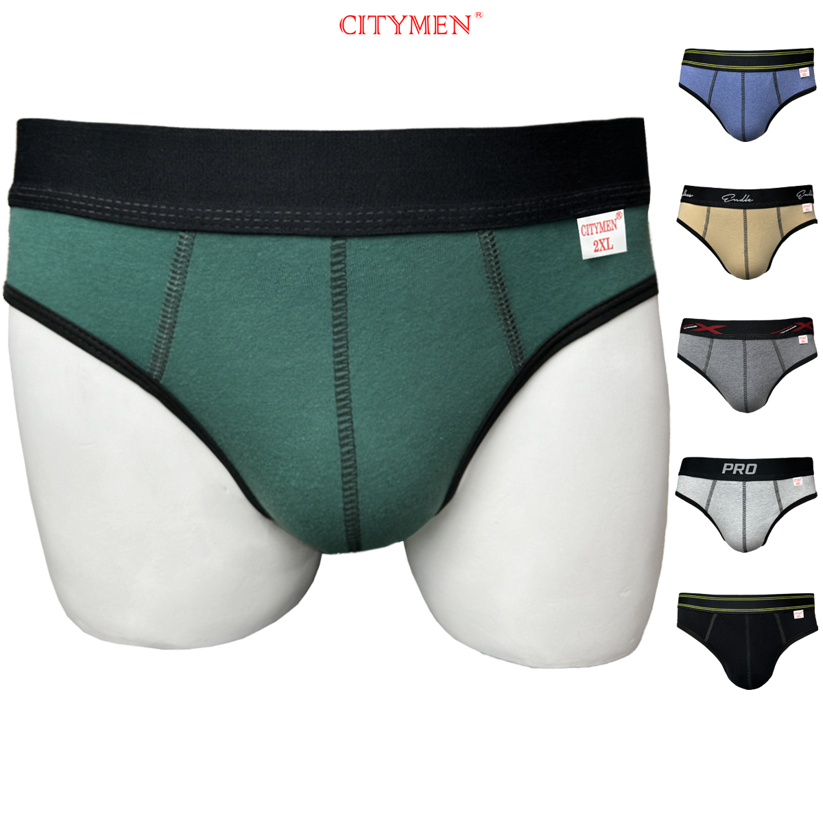 Combo 5 Quần Lót Nam nhiều lưng co giãn 2 chiều vải cotton hiệu CITYMEN, màu ngẫu nhiên, đồ lót - LMTK-MULTI2C