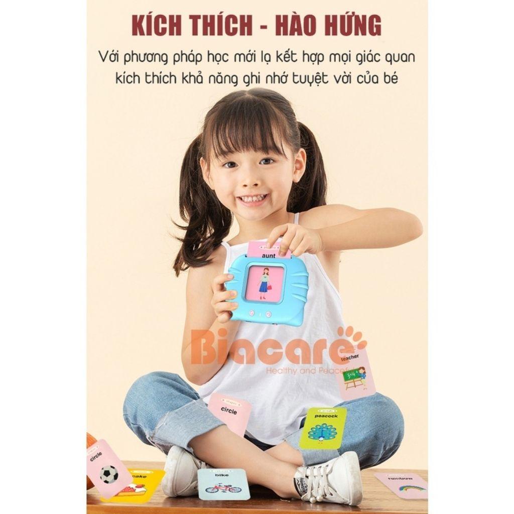 Máy Đọc Thẻ Flashcard Tiếng Anh Dành Cho Trẻ Em Gồm 224 Từ Vựng Không Có Sóng Điện Từ