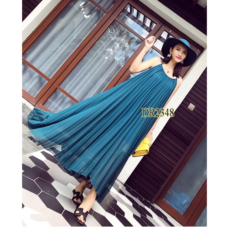 ĐẦM BẦU HÈ THU MAXI SANG CHẢNH DR2348