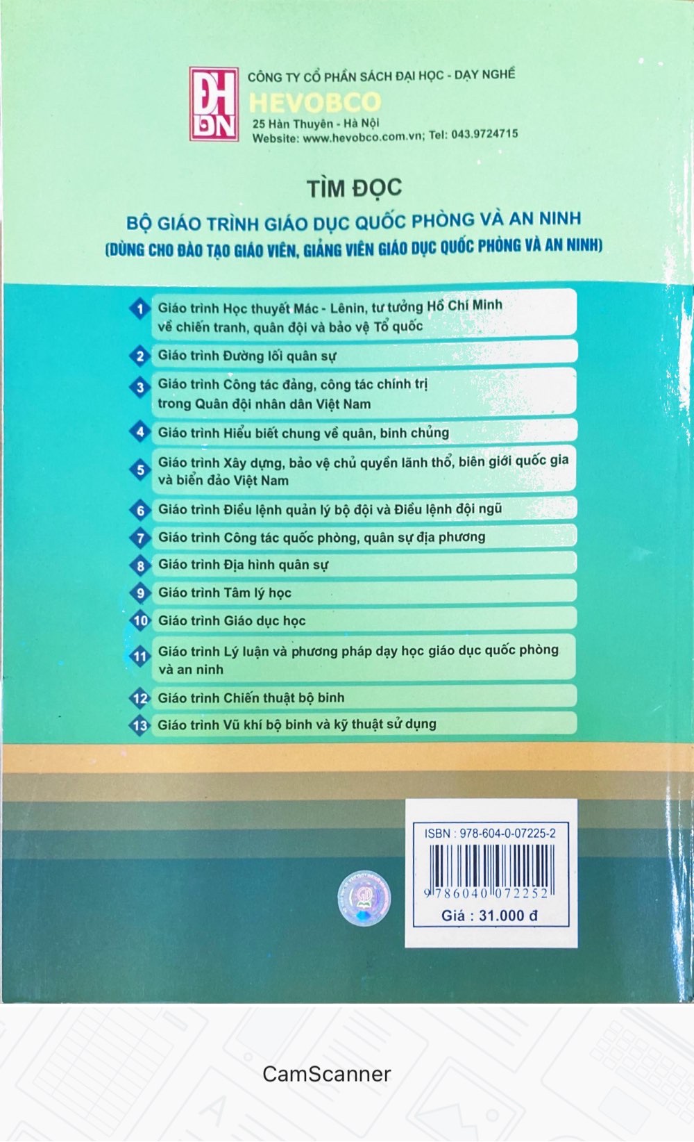 Giáo Trình Học Thuyết Mác- Leenin, Tư Tưởng Hồ Chí Minh Về Chiến Tranh, Quân Sự và Bảo Về ..... (Dùng cho Đào tạo giáo viên, Giảng Viên Giáo Dục Quốc Phòng và An Ninh )