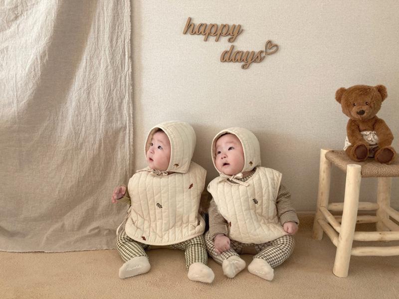 Mùa Xuân Năm 2021 Mới Trẻ Em Bé Trai Bé Gái Cotton Áo Quần Áo Cho Bé Quần Lót Cho Bé Gái Áo Không Tay Unisex Áo Khoác Có Nón