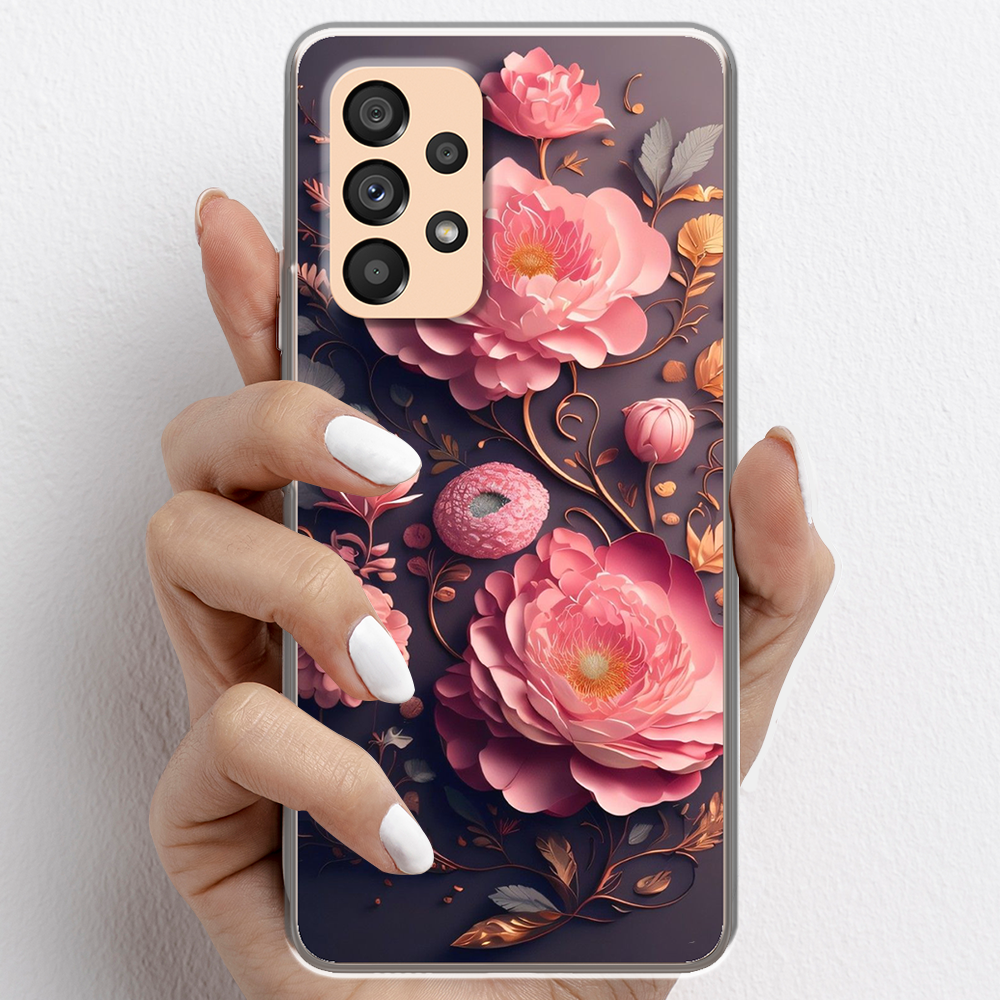 Ốp lưng cho Samsung Galaxy A72, Samsung Galaxy A73 5G nhựa TPU mẫu Hoa hồng