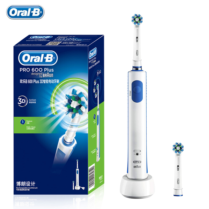 Bàn chải đánh răng điện có thể sạc lại Oral B Pro600 Plus