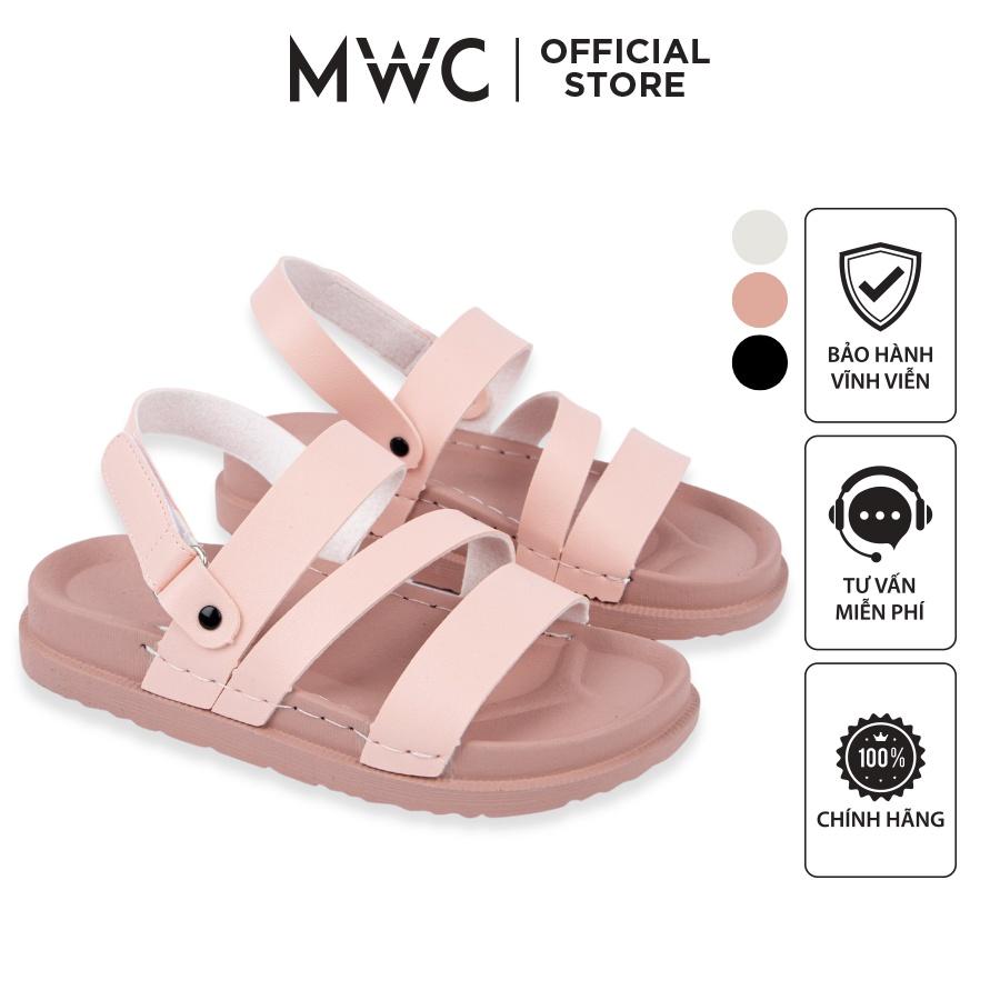 Giày MWC 2954 - Giày Sandal Đế Cao 3p, Sandal Quai Ngang Chéo Cách Điệu Thời Trang