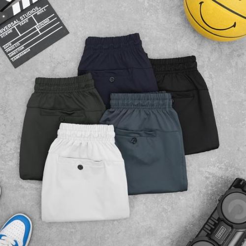 Quần short thun Sporting nam Simple &amp; Basic, thun co giãn 4 chiều, màu xanh đen