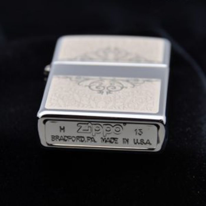 Bật Lửa Zippo Filigree Initial Polished Chrome Chính Hãng Usa
