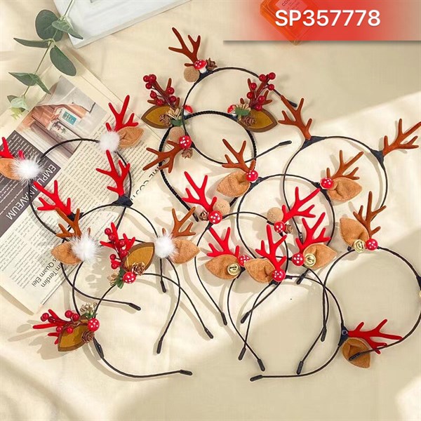 Cài tóc sừng tuần lộc Noel QT