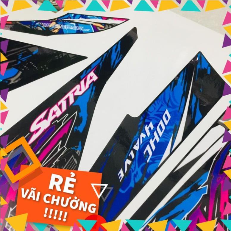 Tem rời Satria đen - mẫu Sonic xanh cực ngầu - đổi Raider inbox