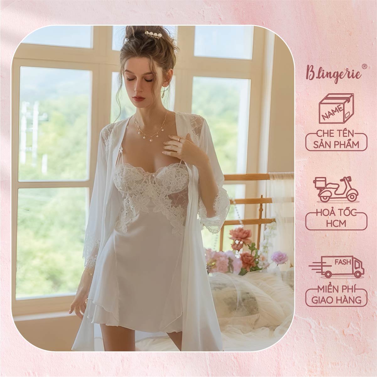Váy Ngủ Nữ Tính Quý Phái - B.Lingerie