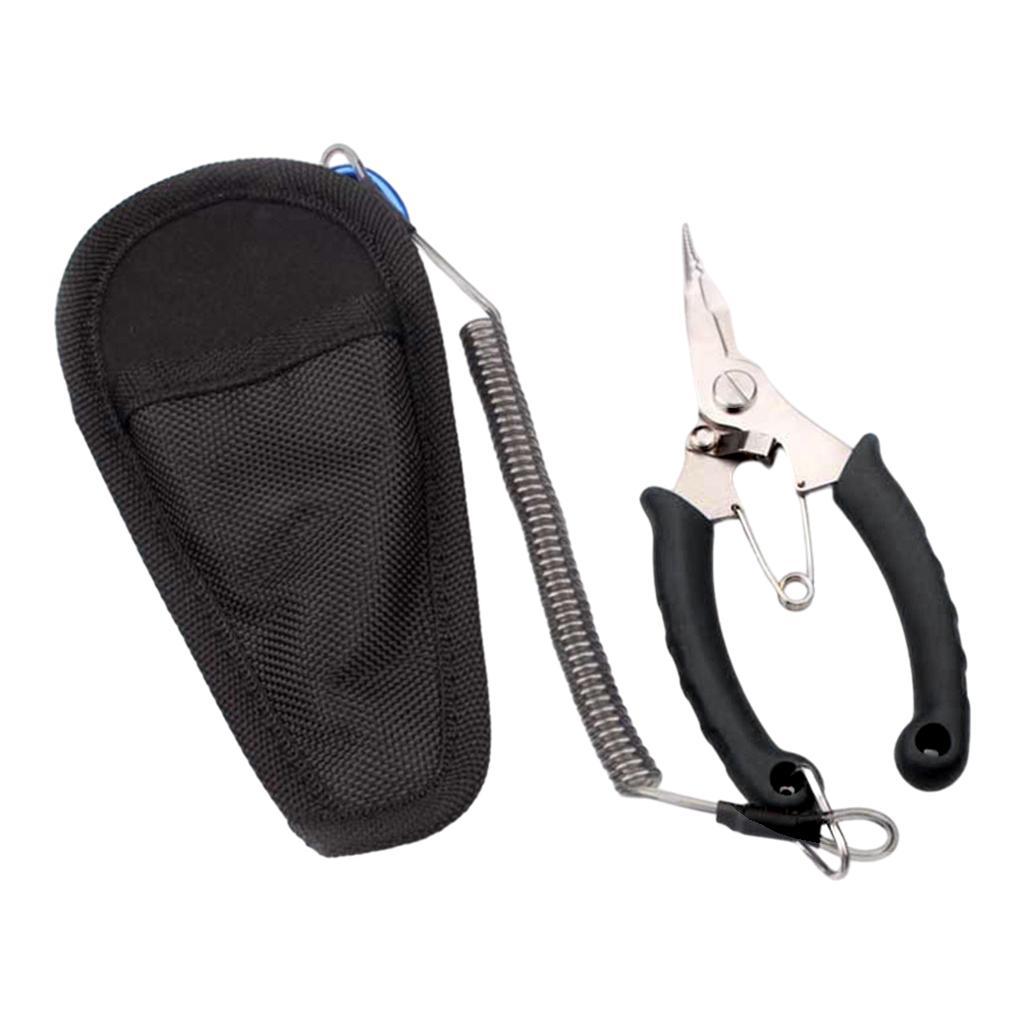 Fishing Pliers Cutter Fish Lip Hook Remover Tool with Lanyard Saltwater Fishing Equipment Multifunctional