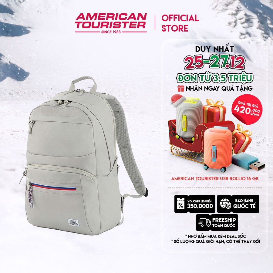 Balo American Tourister Braydon Backpack As - Silver Grey