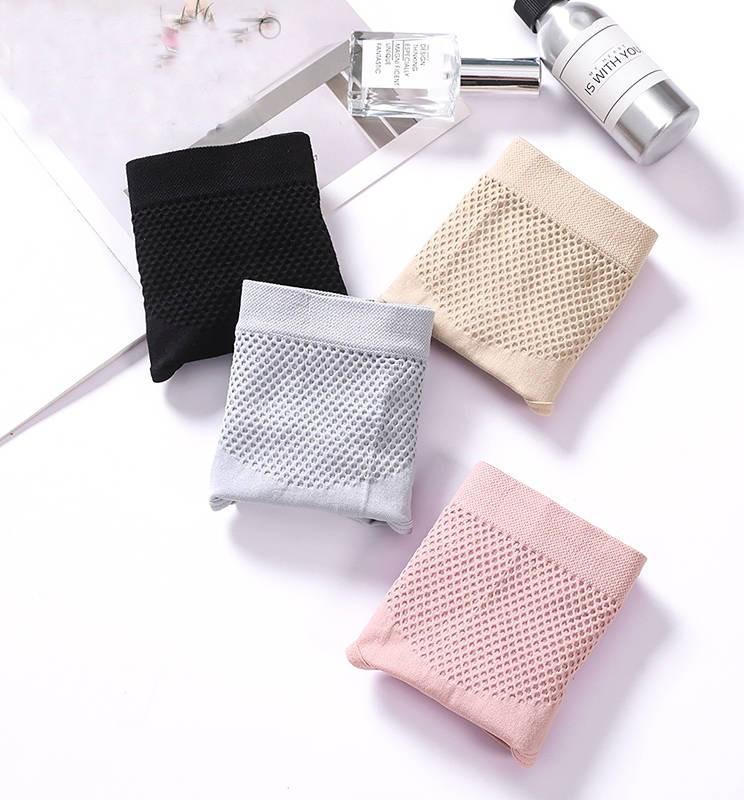 Set 4 Quần Lót Nữ Kháng Khuẩn Cạp Thấp Nâng Mông - Mỗi quần 1 túi zip sang trọng FLQ02