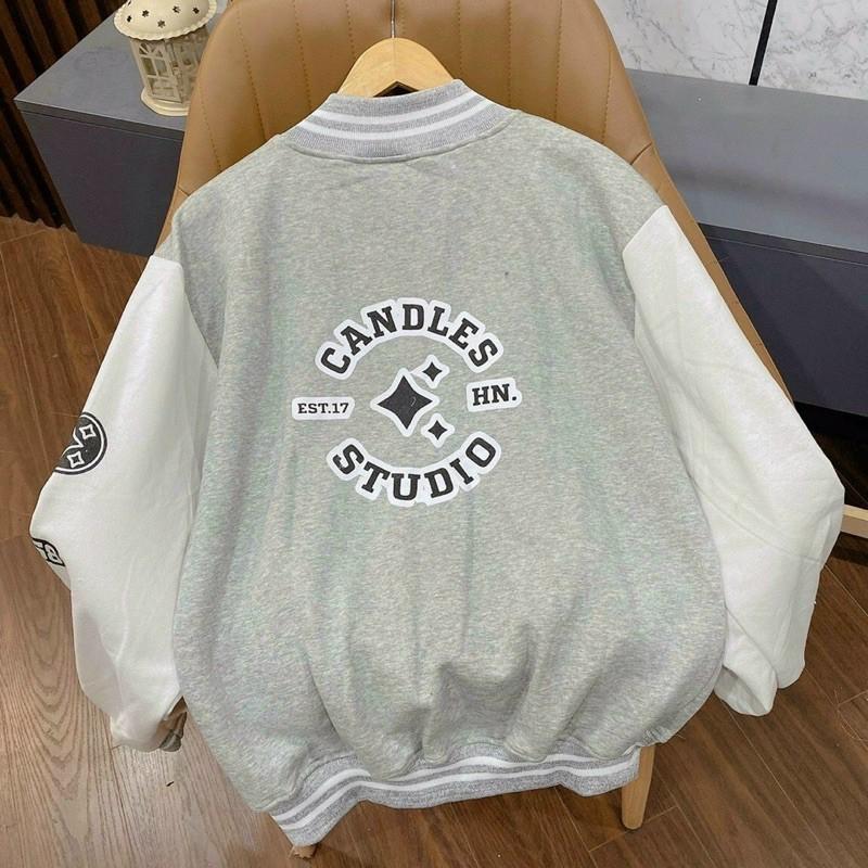 Áo Khoác Bomber Nỉ Bóng Chày In Hình Siêu Rõ Nam, Nữ Unisex GiGiHouse , Áo Cadigan Nỉ In Hình-AKNINGS