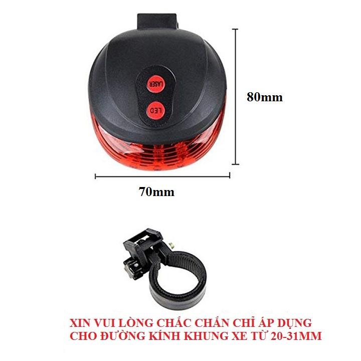 Đèn LED Chiếu Hậu Xe Đạp Cảnh Báo An Toàn Chống Thấm Nước