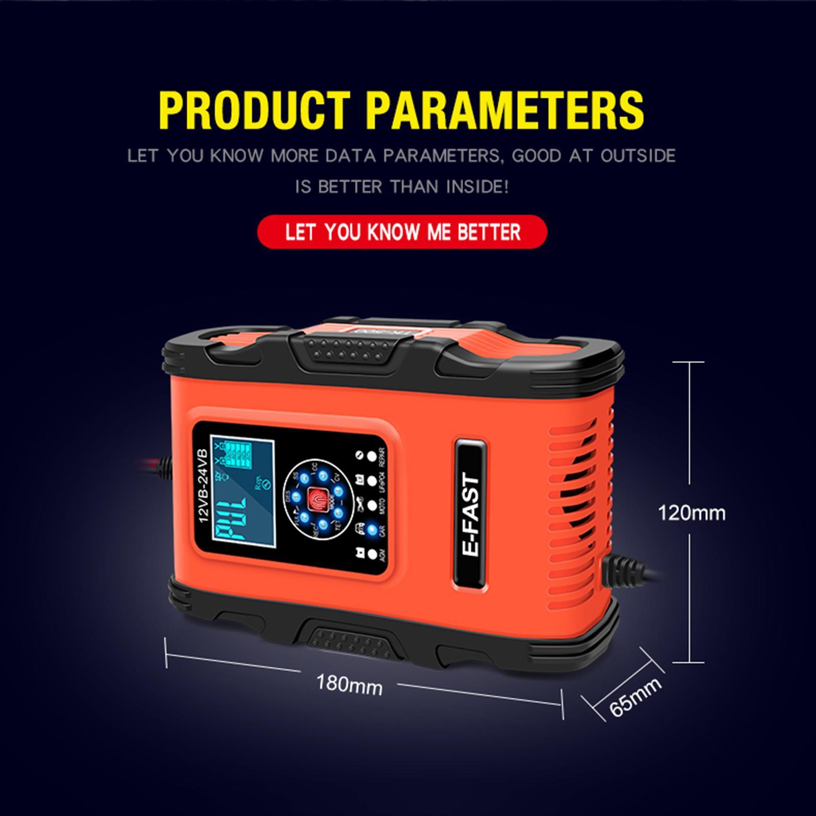 Smart Car Battery Charger 24V 6A Power Automatic Motorcycle Charging