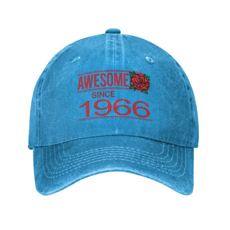 Thời trang bông Vintage Red Rose 1966 Bóng chày Cap nữ nam Color: Dark Gray Size: Adult Baseball Cap