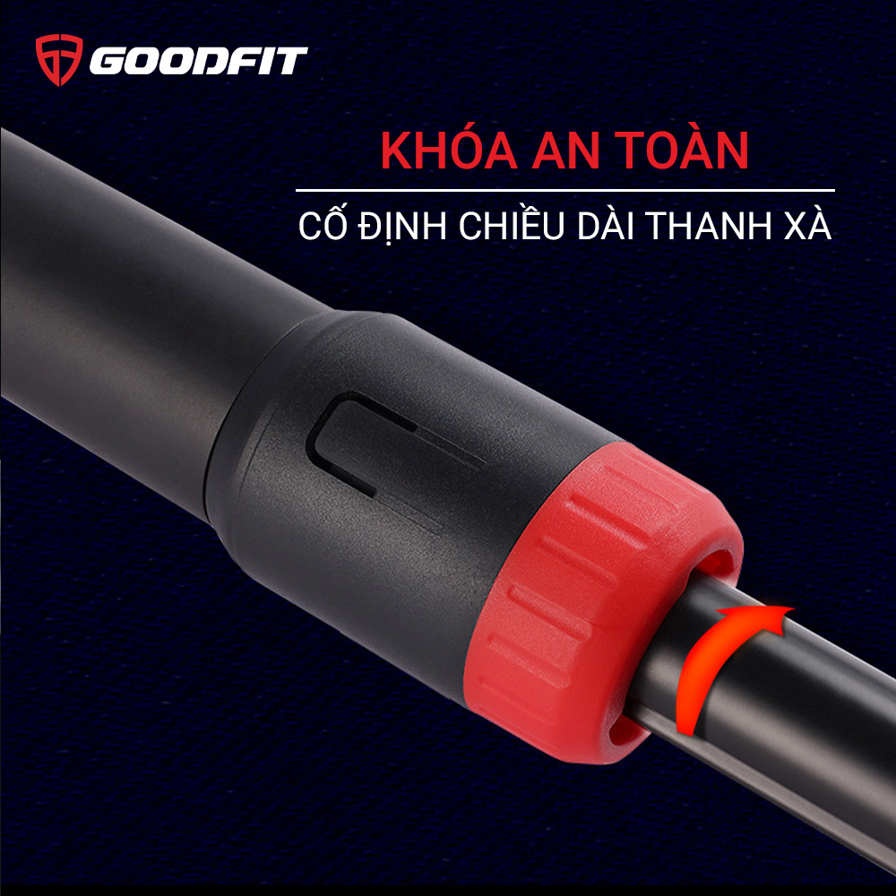 Thanh xà đơn gắn cửa, xà đơn treo tường GoodFit chịu lực 200kg, chốt khóa an toàn chông trượt tập luyện tại nhà GF201PU
