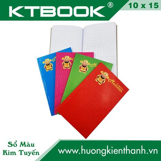 Gói 10 cuốn Sổ Bìa cứng Màu Kim Tuyến Thần Tài 160 trang kích thước 10 x 15 cm (10 cuốn/gói)