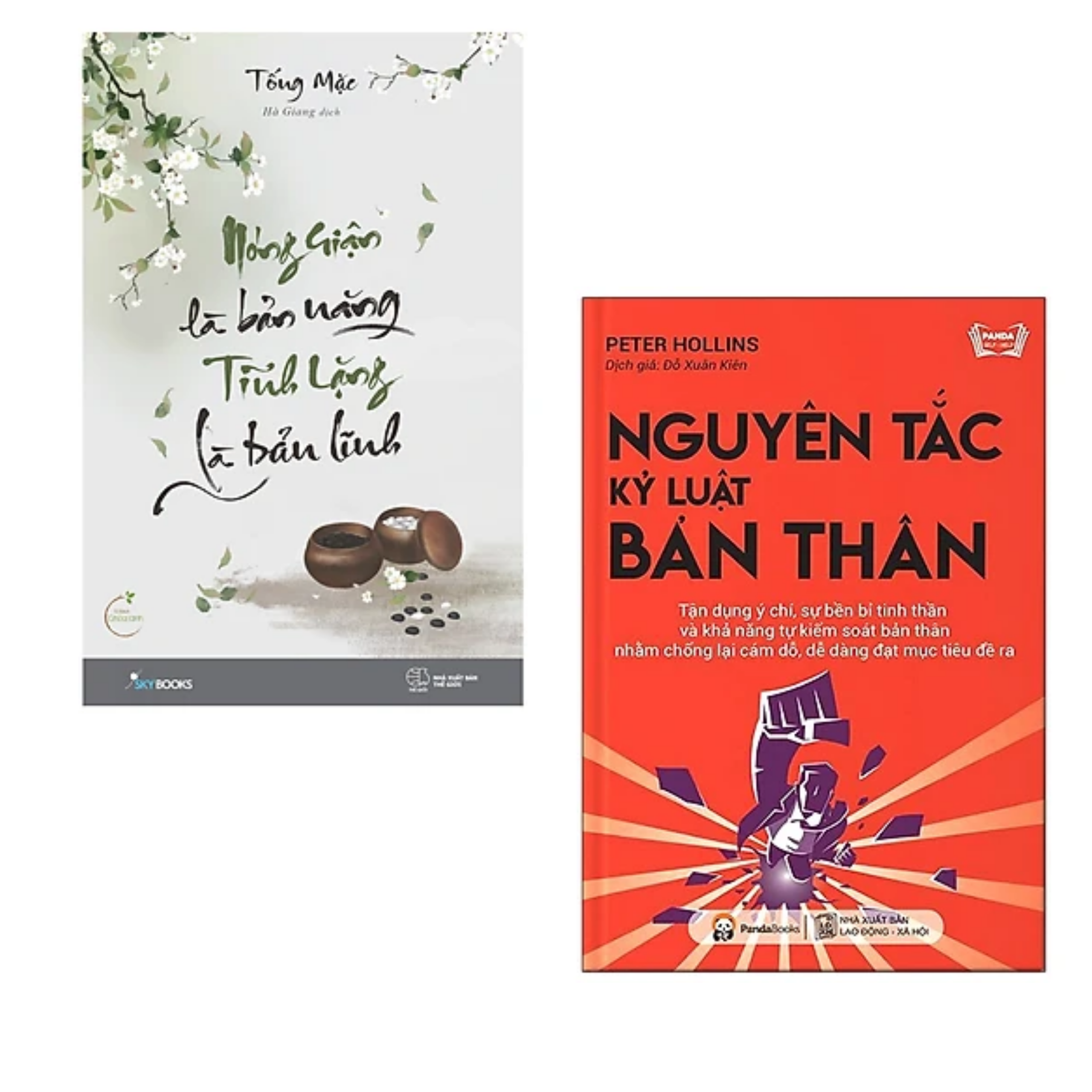 Combo 2 cuốn sách Tư Duy - Kĩ Năng Sống : Nóng Giận Là Bản Năng , Tĩnh Lặng Là Bản Lĩnh + Nguyên Tắc Kỷ Luật Bản Thân