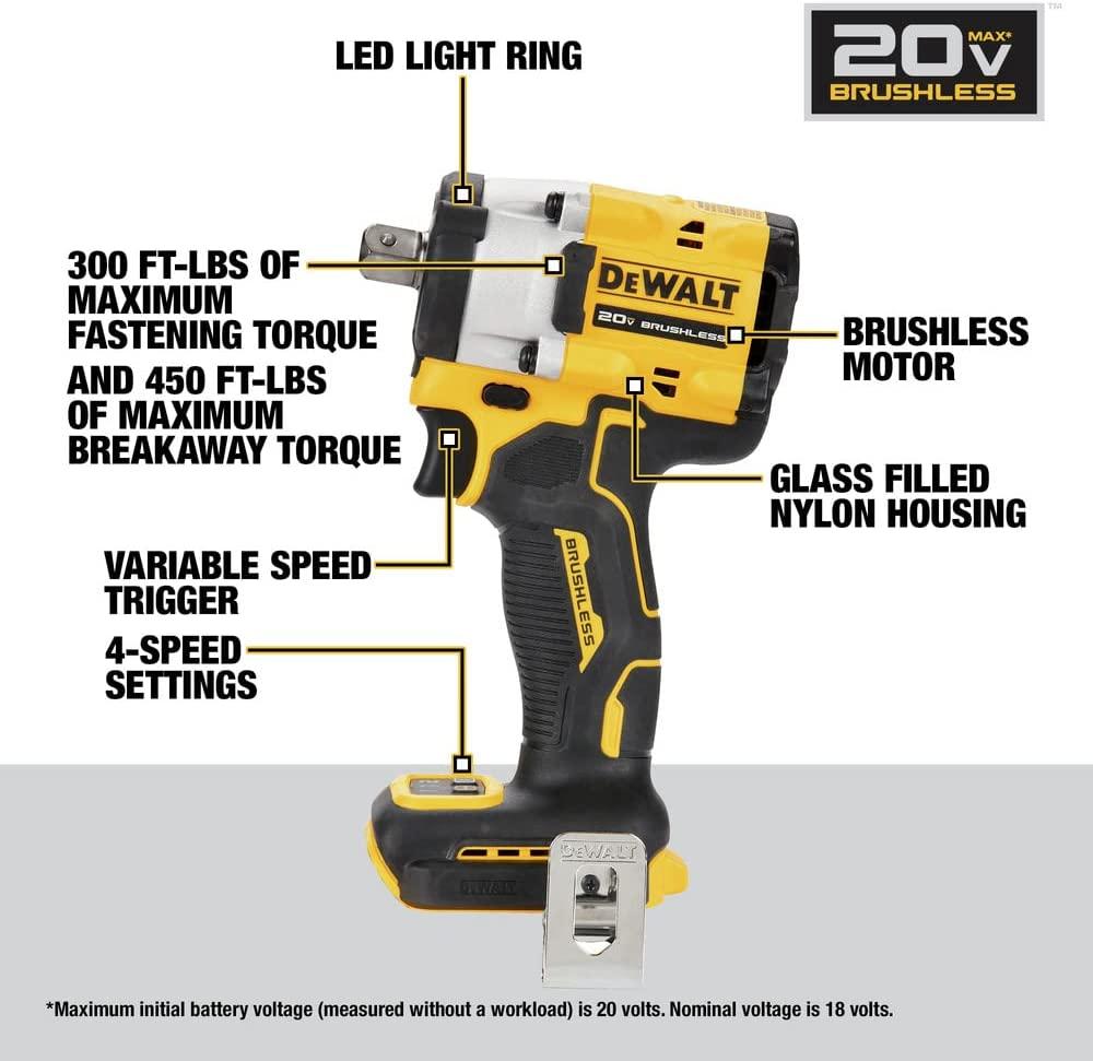 MÁY SIẾT BULONG CẦM TAY 20V DEWALT DCF922N-B1 - HÀNG CHÍNH HÃNG