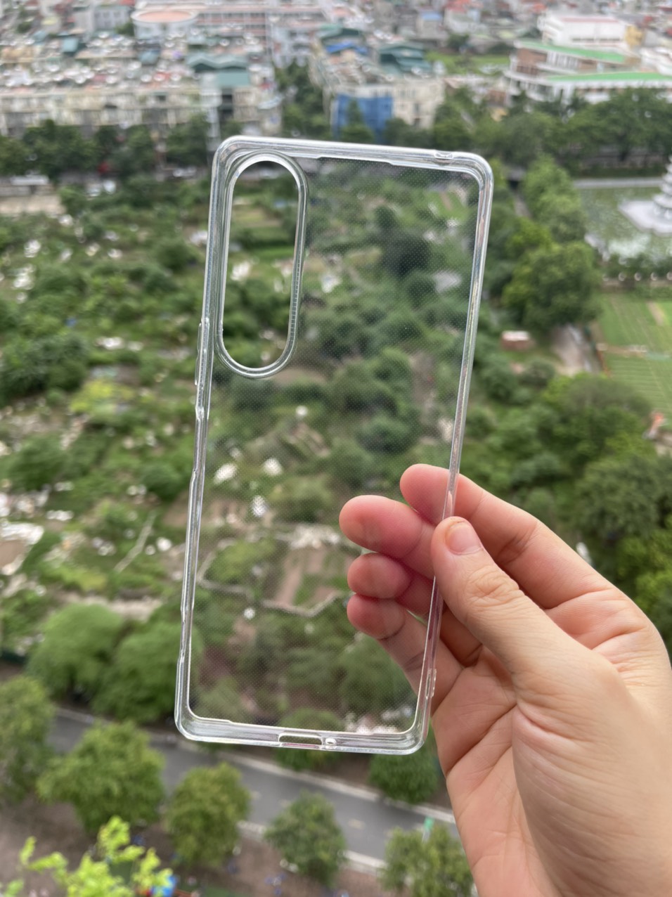 Ốp lưng cho Sony Xperia 1 V silicon trong suốt hãng GOR bảo vệ Camera Hàng nhập khẩu