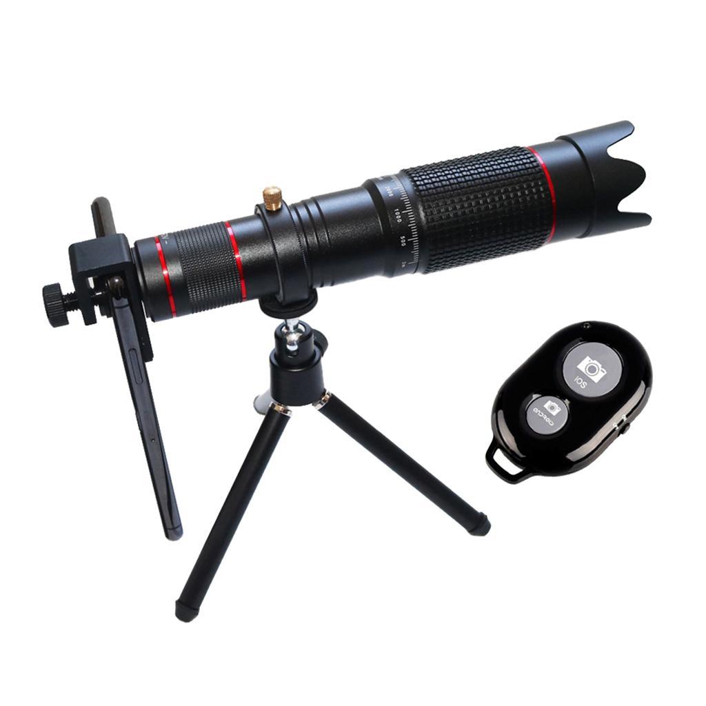 Telescope Phone Camera Lens Scope Holder 36x Zoom Hiking Monocular Telephoto