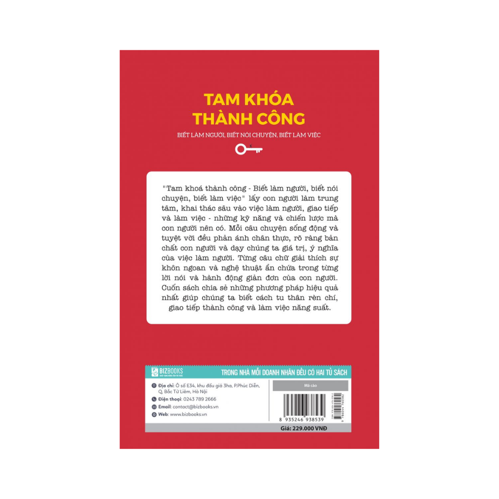 Sách - Tam Khoá Thành Công - Biết Làm Người, Biết Nói Chuyện, Biết Làm Việc - MCBooks