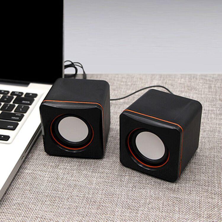 Máy tính xách tay máy tính xách tay Mini Audio Audio Audio Mini Desktop mới Multimedia Wired Wired Loa nhỏ màu: Đen