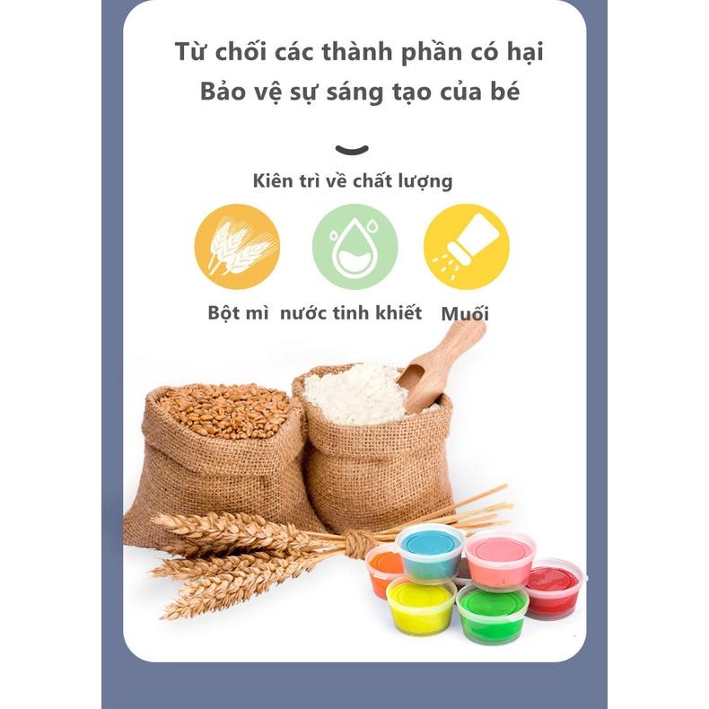 Bộ Đồ Chơi Chú Heo DIY Làm Kem,Mì Sợi,Hamburger,Sủi cảo Bằng Đất Nặn Làm Từ Bột Mì An Toàn ChoBé Đồ Chơi Nhập Vai Thú Vị